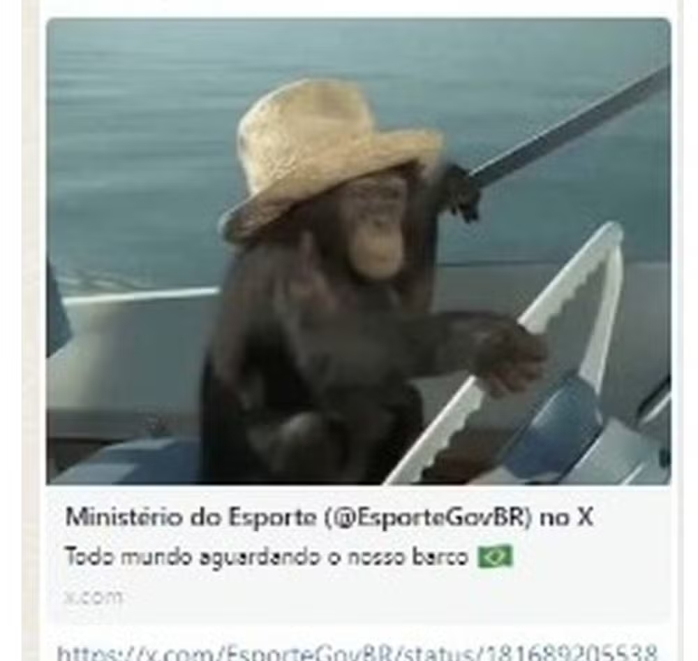 ministerio-do-esporte-post-racista-olimpiadas Publicação racista realizada pelo Ministério do Esporte.
