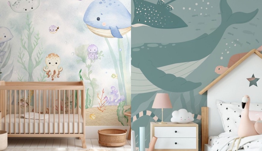 6 inspirações de decoração de quarto infantil com tema fundo do mar