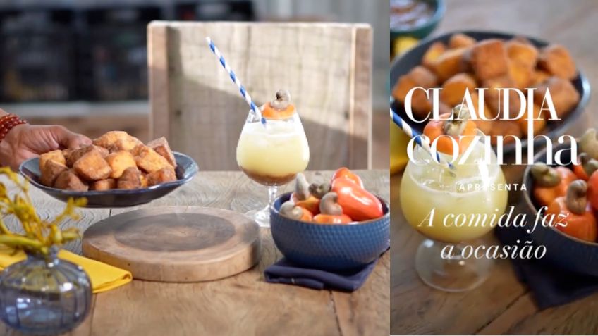 Receita de dadinho de pamonha e drinque sem álcool para receber as visitas