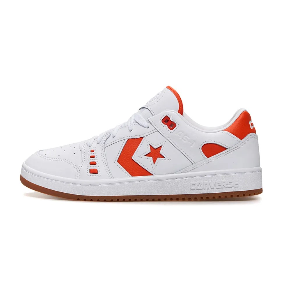 Tênis da Converse branco e laranja