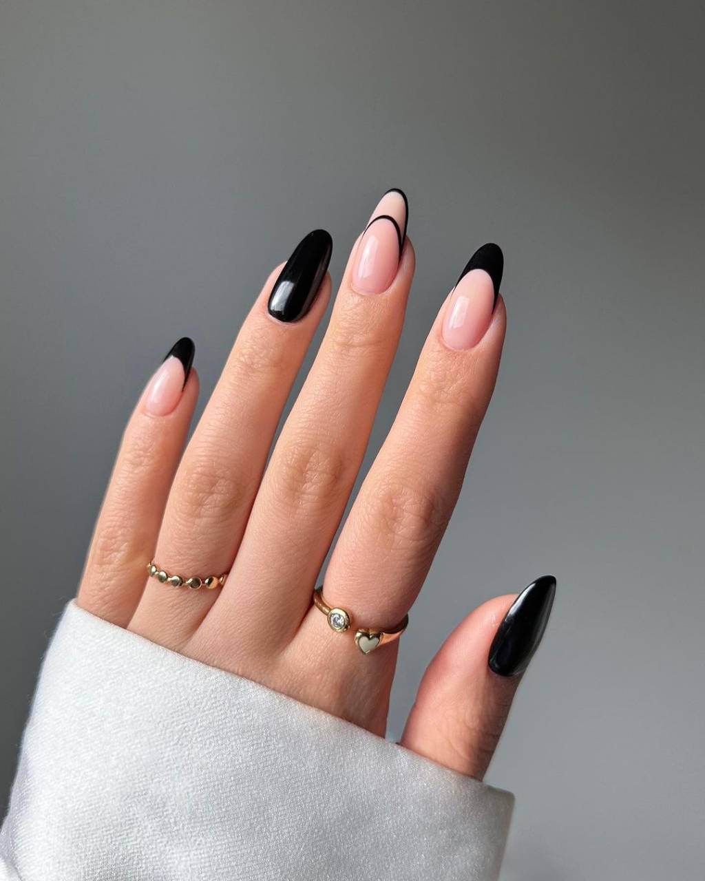 unhas-pretas-decoradas-simples Unhas pretas decoradas simples