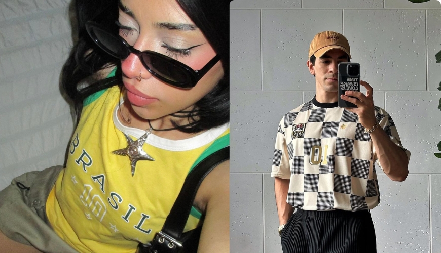 Blokecore: aprenda a usar camisa de time em looks estilosos