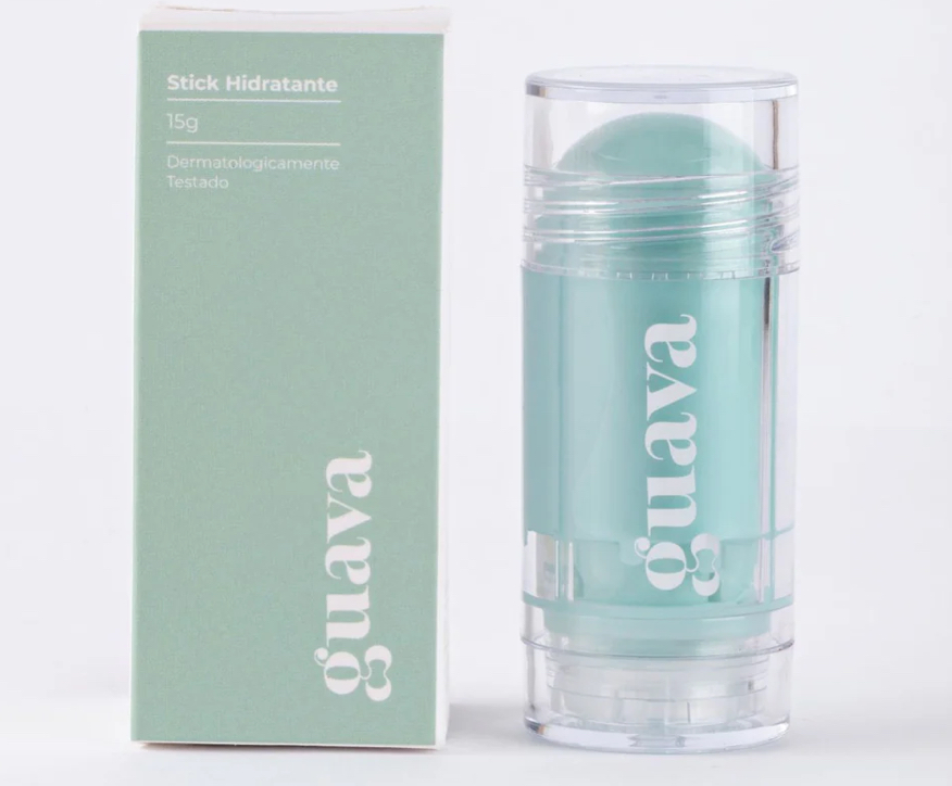 produtos-em-bastão-guava Hidratante Primer garante uma make duradoura e previne o envelhecimento precoce