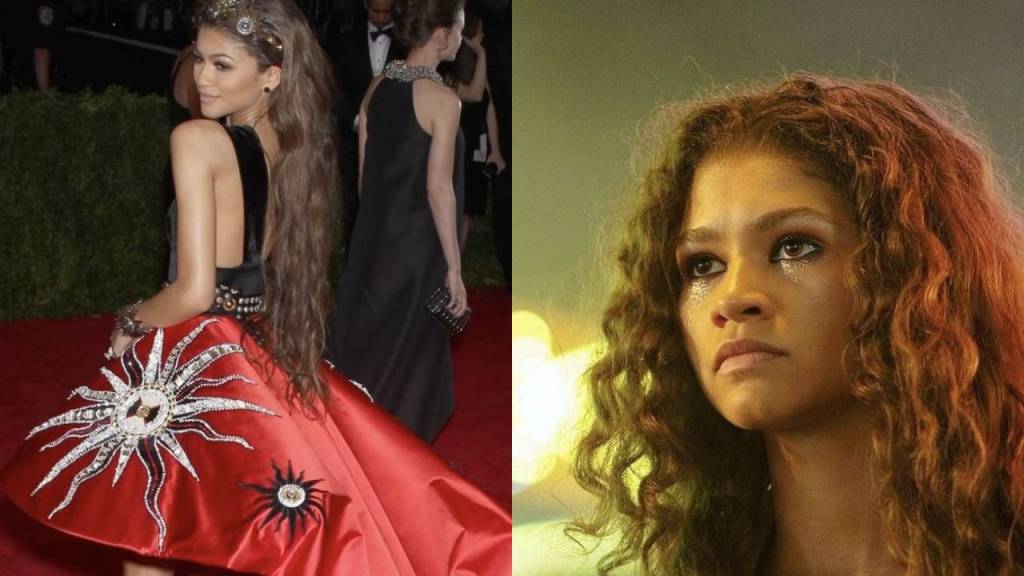 Zendaya com cabelo chocolate