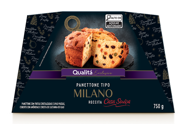 Qualitá - panetone tipo Milano (R$ 49,99 - 750g)