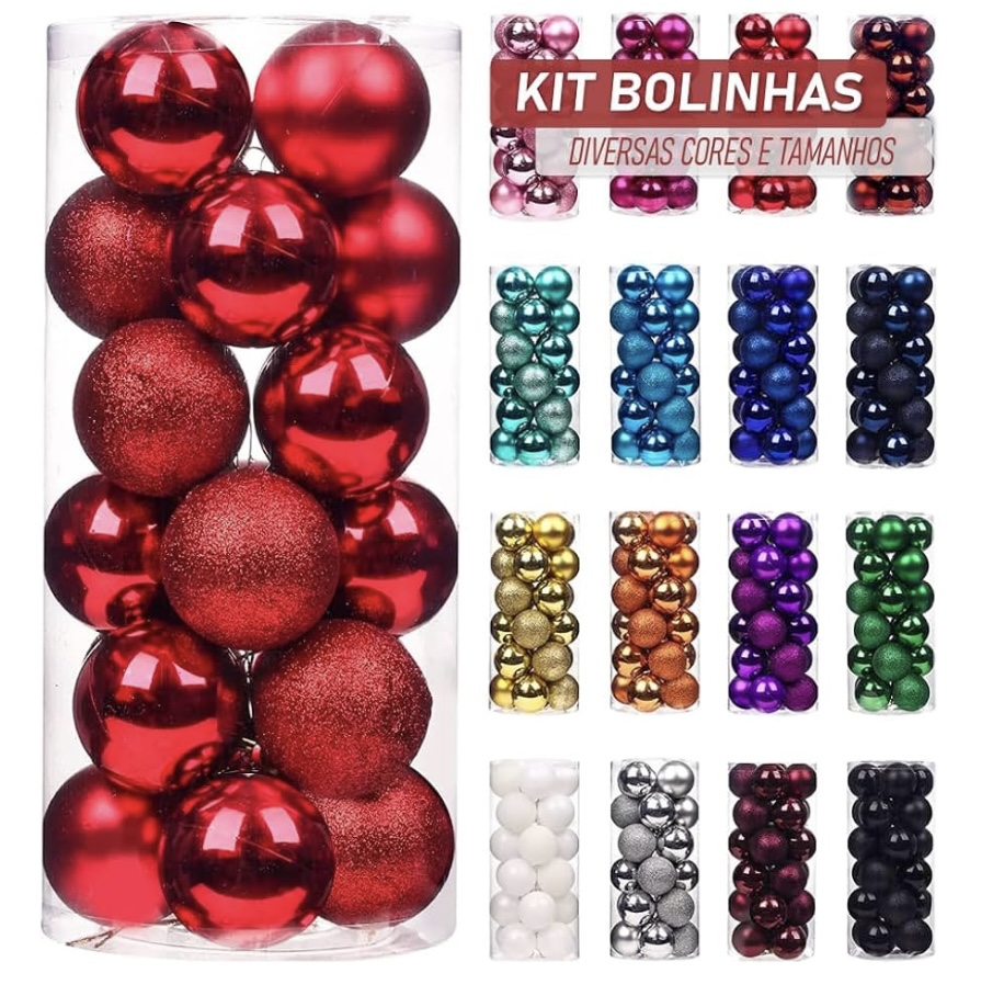 Bolinhas decorativas para o Natal