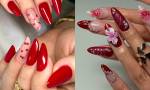 Ideias de unhas decoradas vermelhas para o Natal