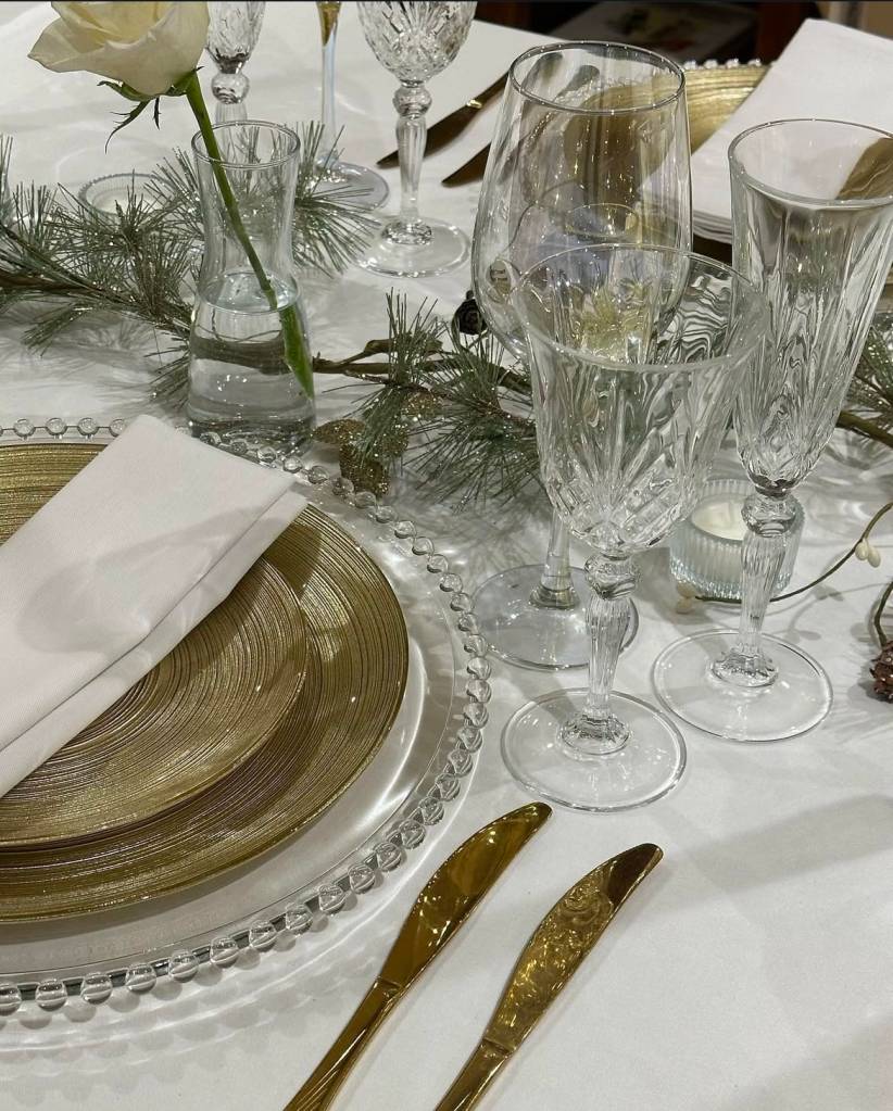Mesas bonitas para a decoração de Revéillon