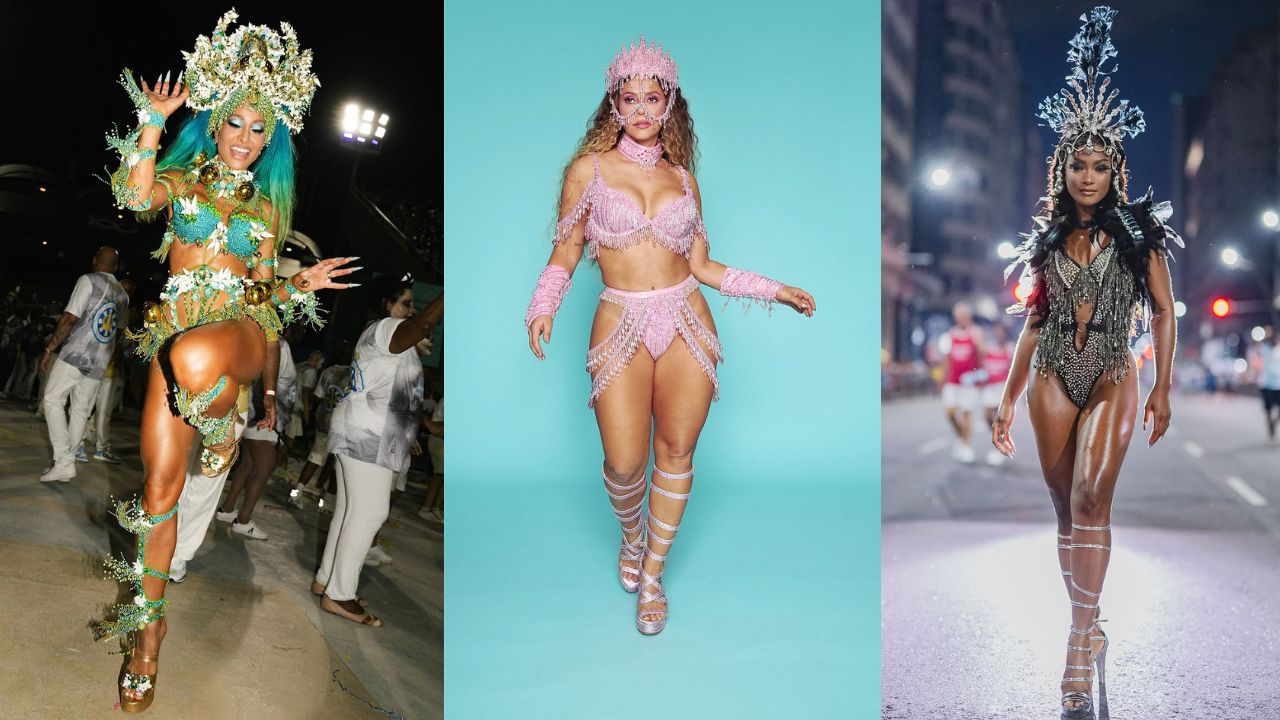 Sabrina Sato, Paolla Oliveira e outras famosas que serão rainhas de bateria em 2025.