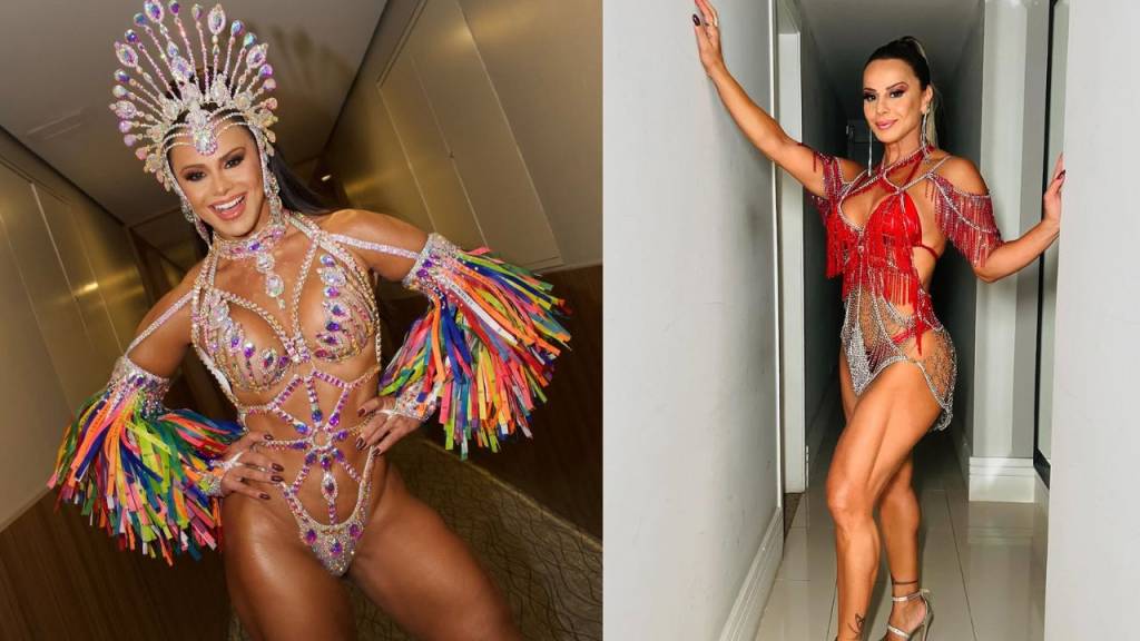 Viviane Araújo é uma famosa que está há muito tempo sendo rainha de bateria