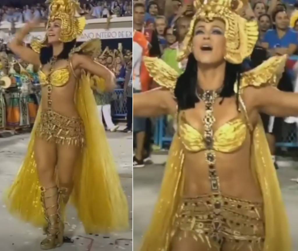 Paolla Oliveira de Cleópatra em seu retorno à Grande Rio, em 2020