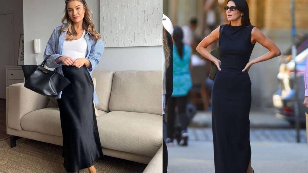 Saia mid com a cintura marcada mostra a volta do conservadorismo na moda