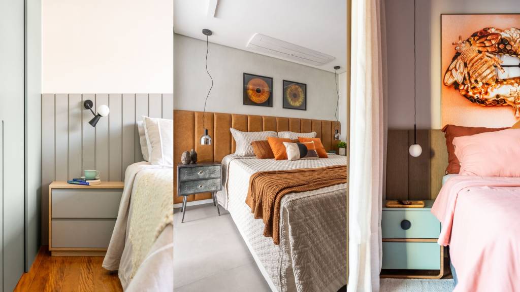 6 inspirações de mesa de cabeceira para um quarto funcional e aconchegante