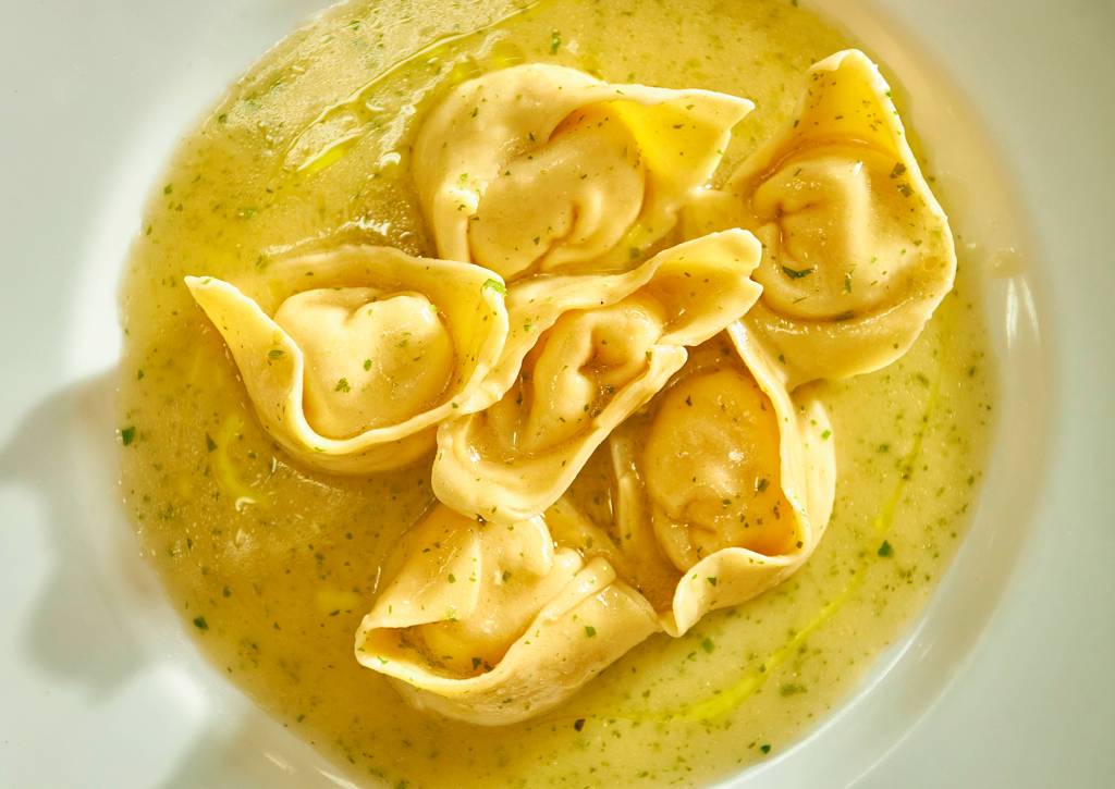 Tortelli de Brie, do restaurante Cantaloup, em São Paulo