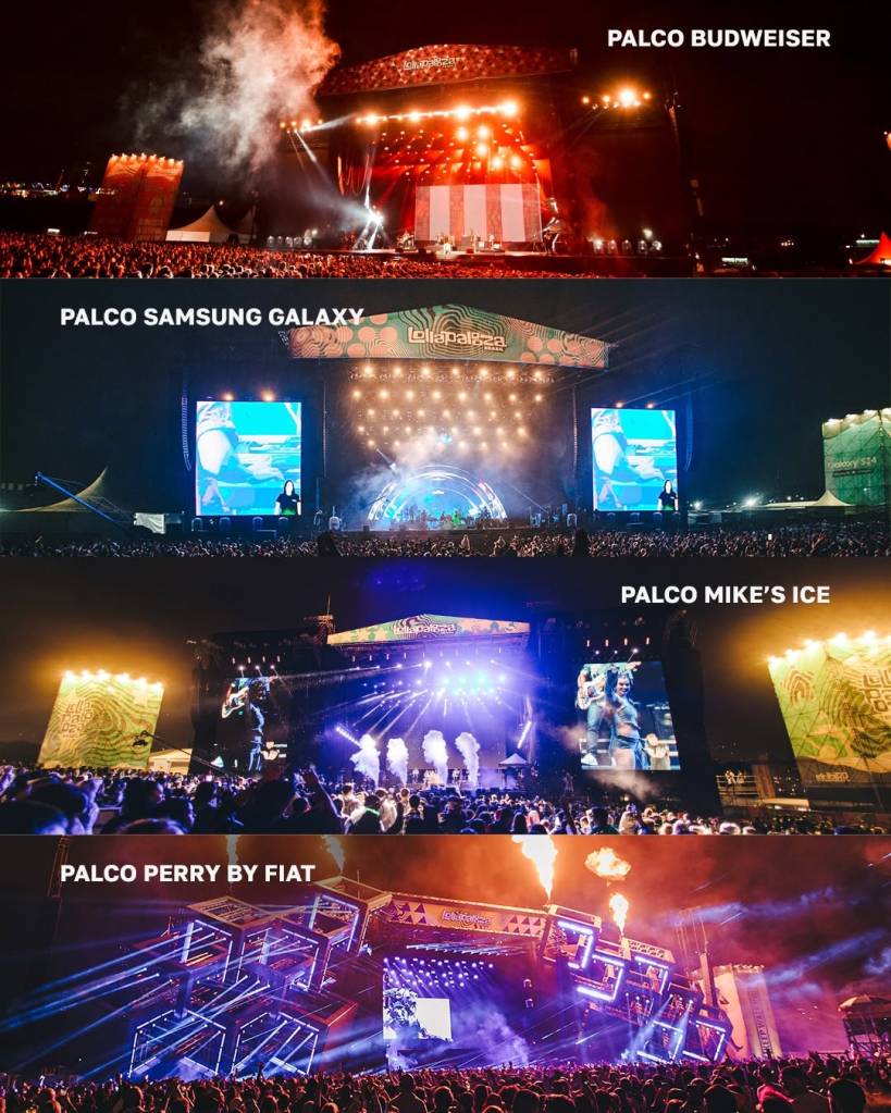 Os palcos do Lollapalooza 2025