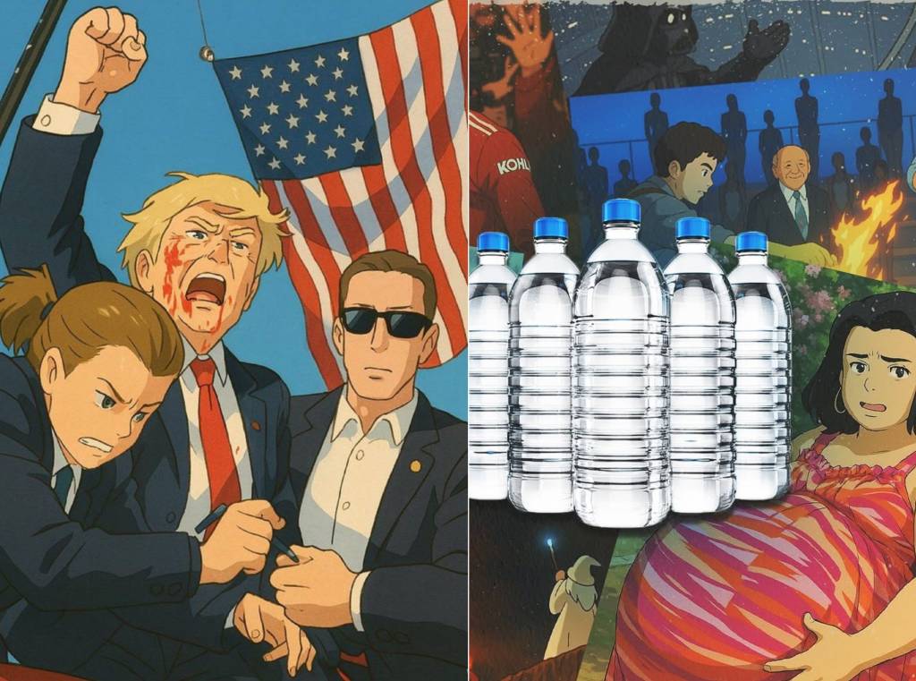 Trump esbravejante e memes feitos no ChatGPT com muitos litros de água para as máquinas não superaquecerem