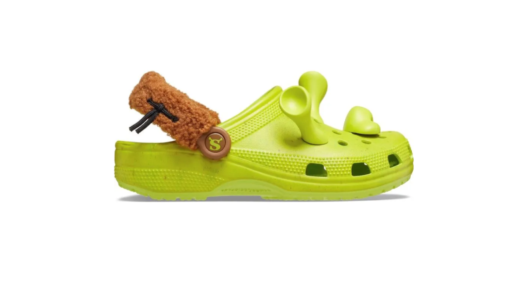 Imagem de crocs com tema do personagem Shrek