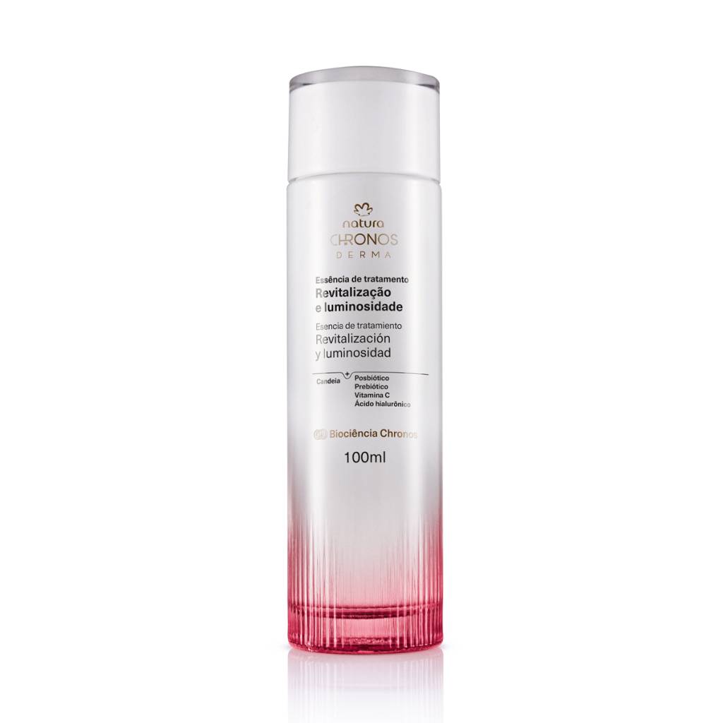 Essência de tratamento revitalização e luminosidade Chronos Derma, de Natura