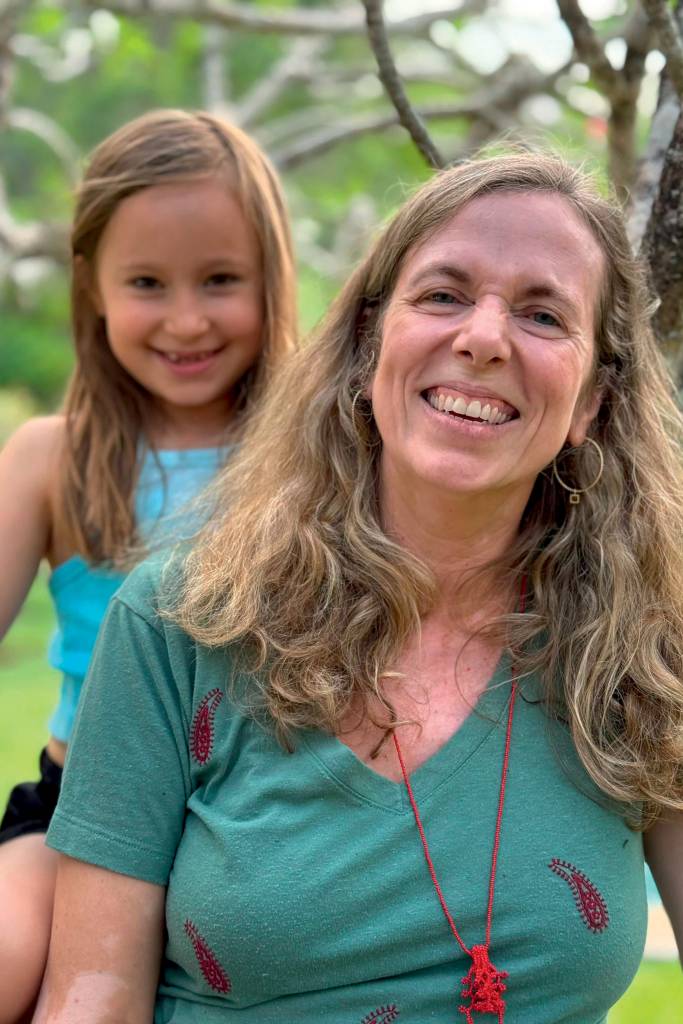 Flávia Lins e Silva com a filha