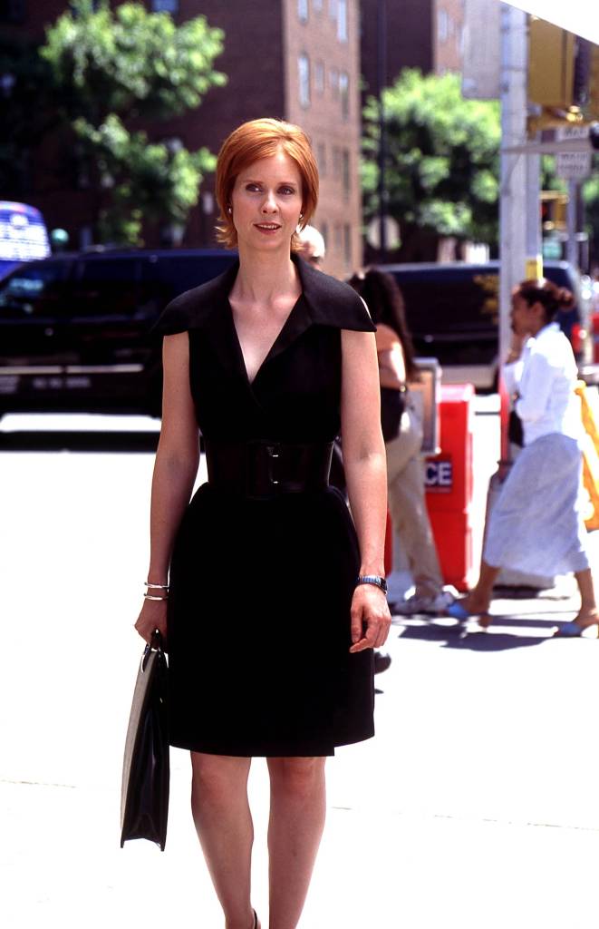 Miranda Sex and the City Os looks all black marcam presença na série com frequência