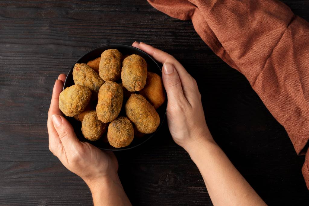 Bolinho de bacalhau na airfryer