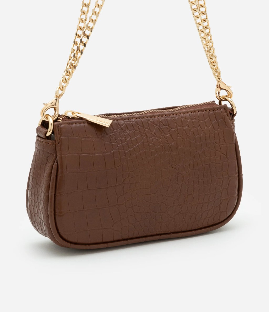 Bolsa de couro marrom