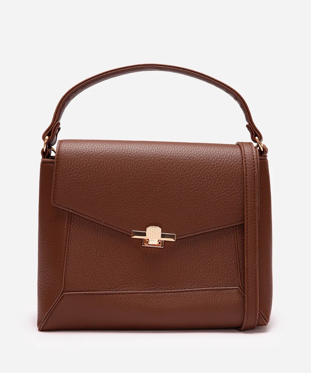 Bolsa de couro marrom