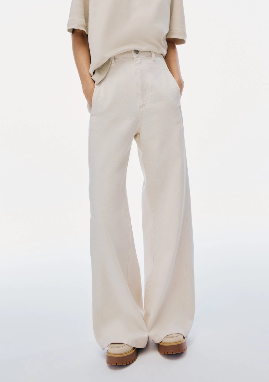 Calça pantalona branca