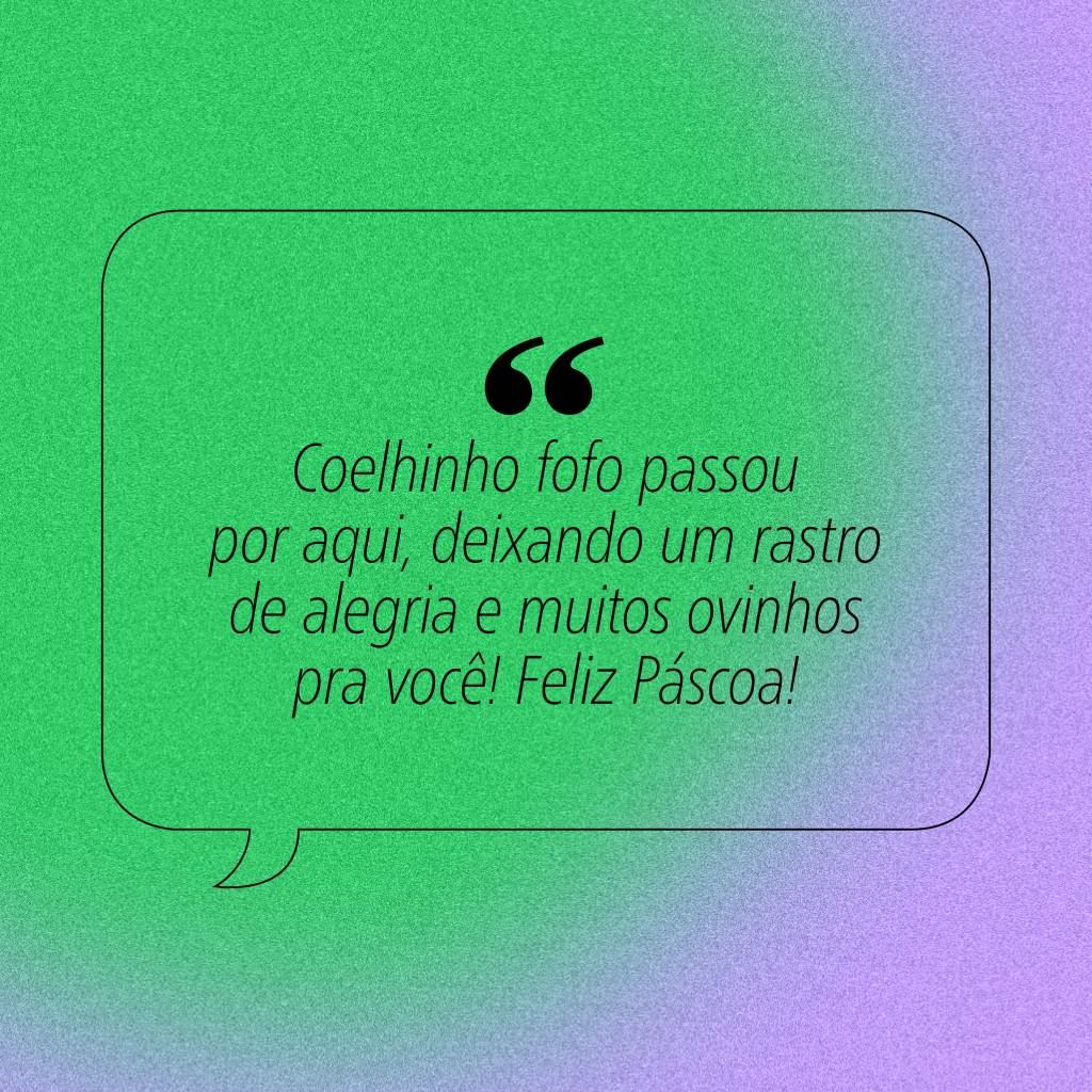 Mensagem de Páscoa para crianças.