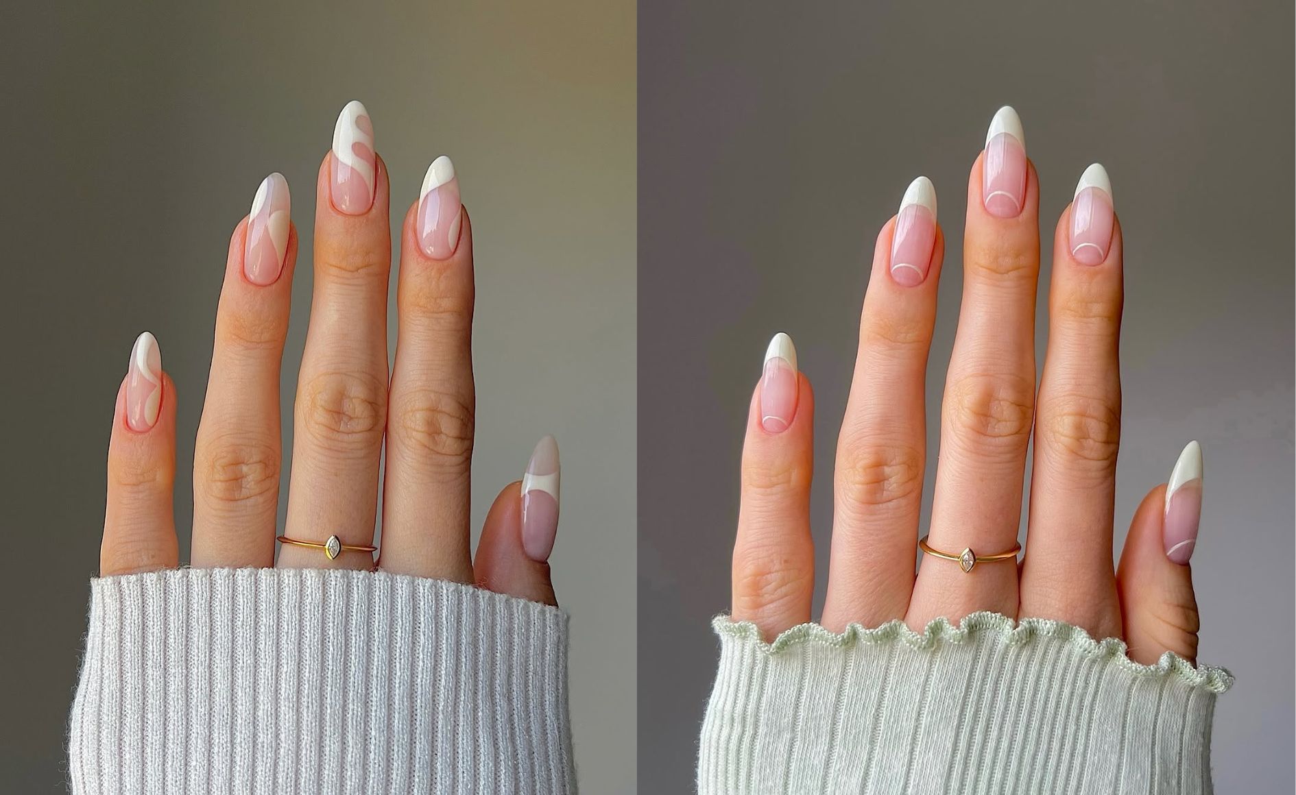 7 unhas brancas decoradas de forma elegante e delicada