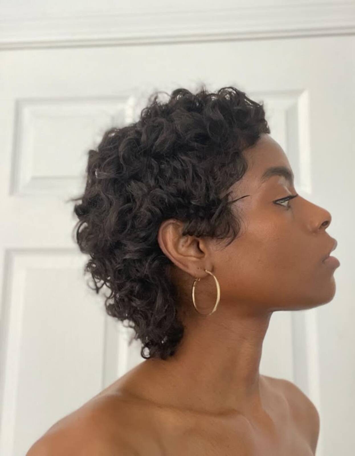 Pixie mullet com textura natural
