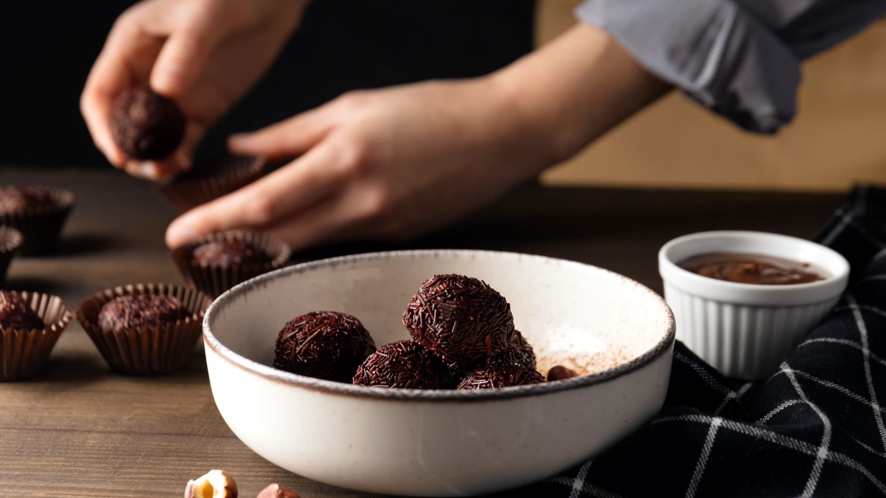 Receita de brigadeiro de chocolate com avelã