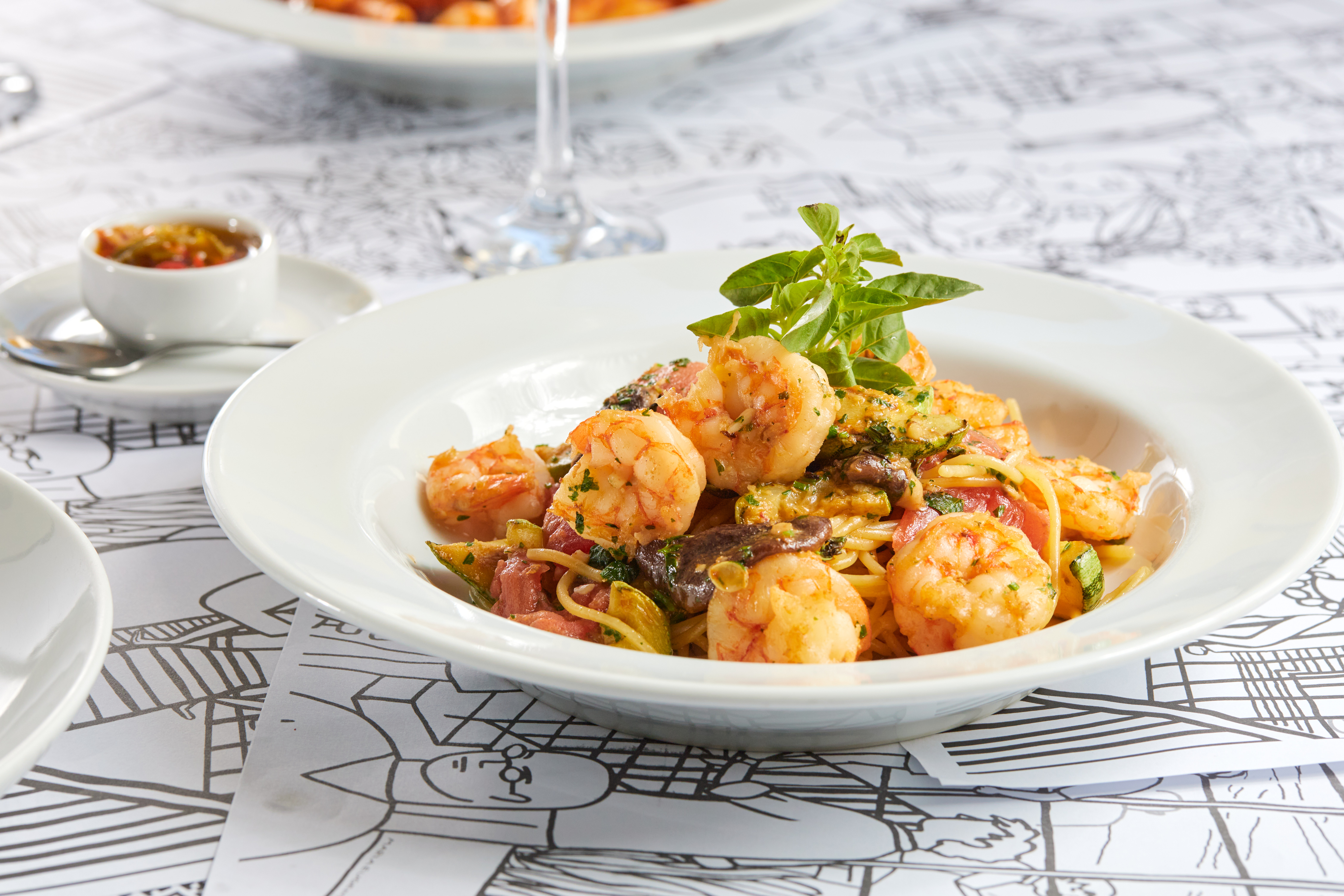 Receita de spaghettini com camarões