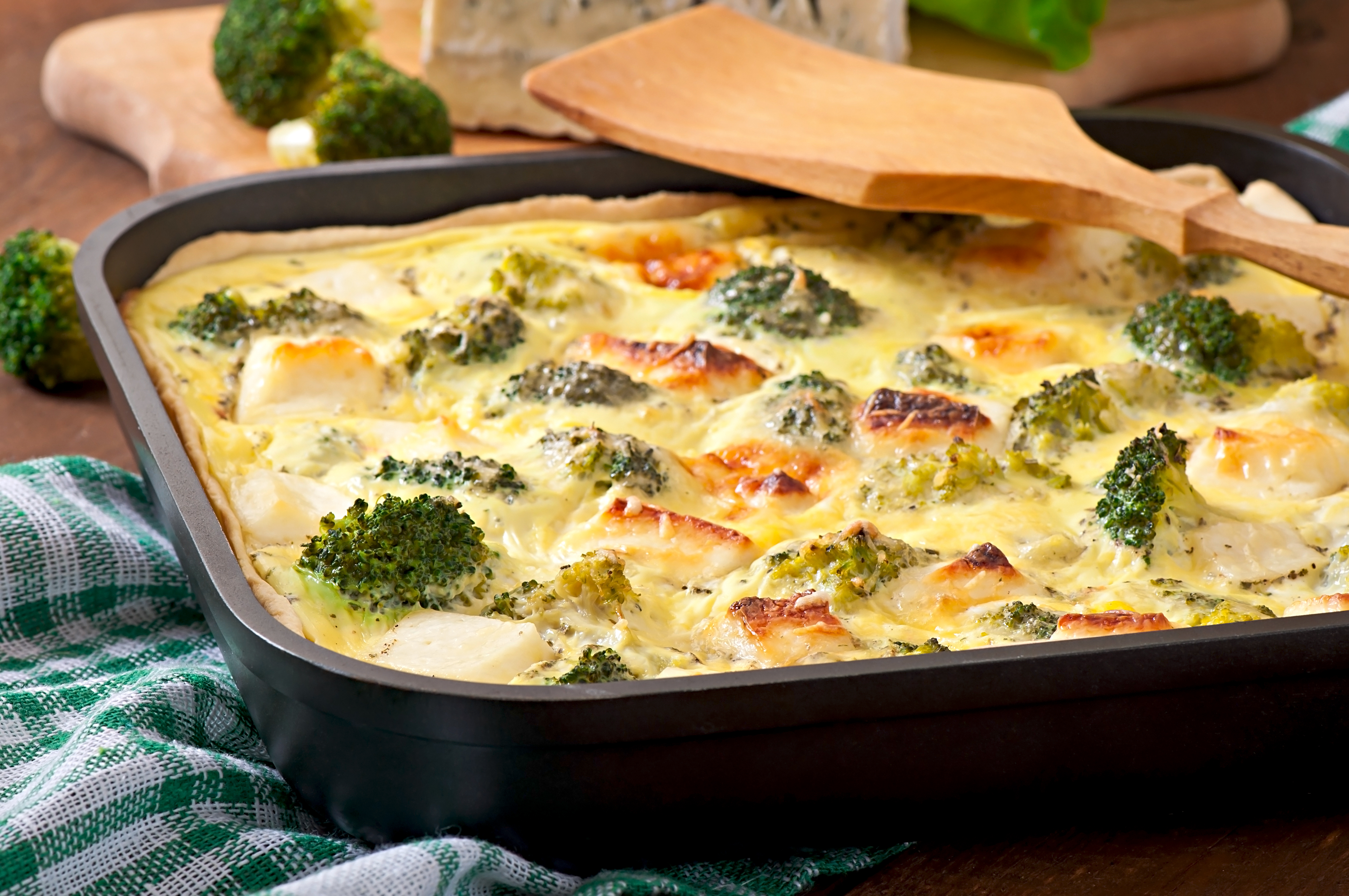 Lasanha vegetariana de brócolis
