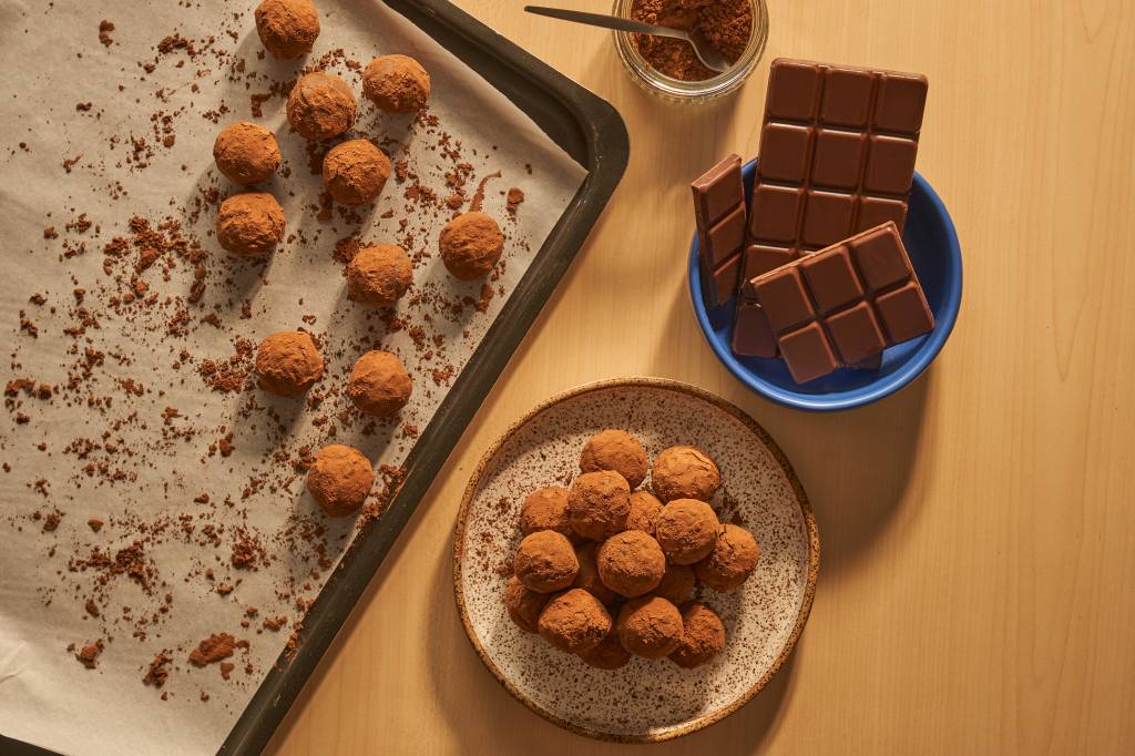 Trufa clássica de chocolate