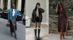 Três imagens de mulheres vistas de frente