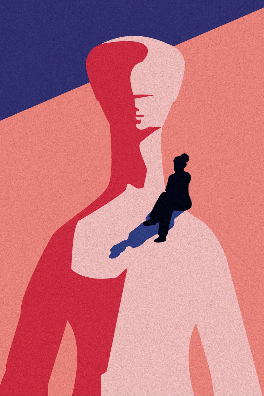 IMAGEM VERTICAL – Lutar pela pensão4 Ilustração de mulher sentada no ombo de estatua