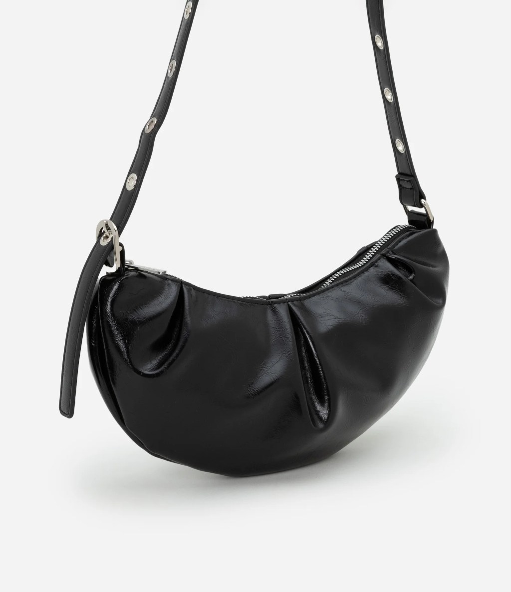 Bolsa preta de couro
