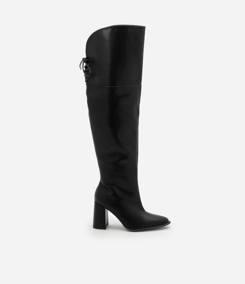 Bota de cano alto preta