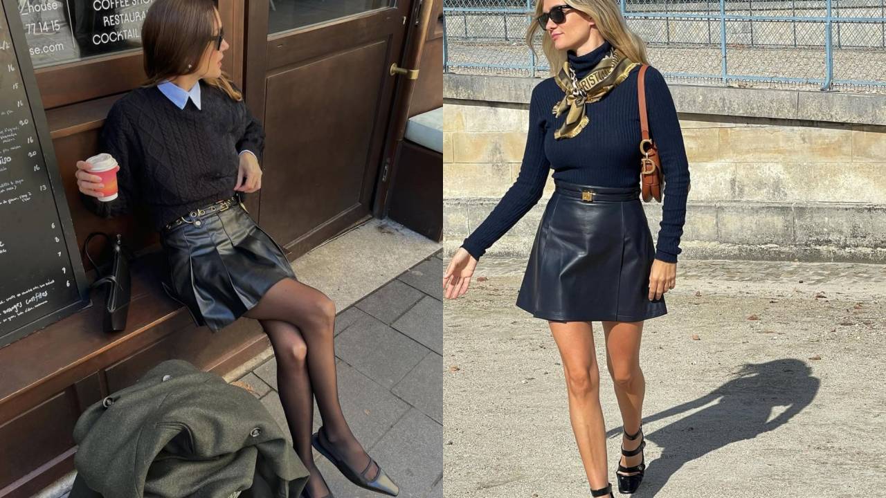 Looks com saia de couro são ideais para transmitir elegância e modernidade