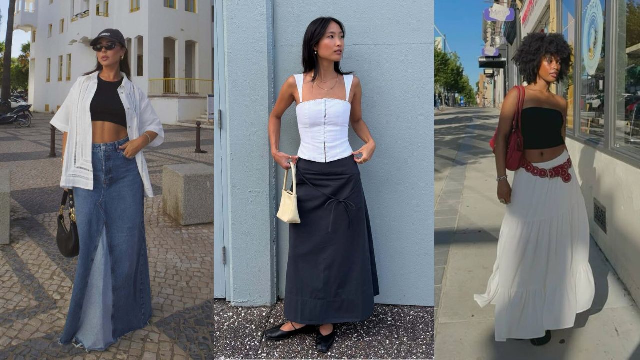 Saia longa: 7 inspirações elegantes e versáteis com a peça