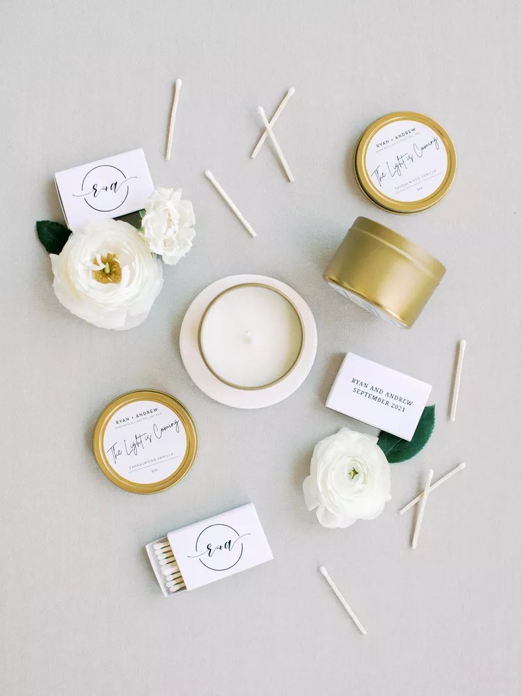 Velas perfumadas são presente ideal para os convidados do casamento