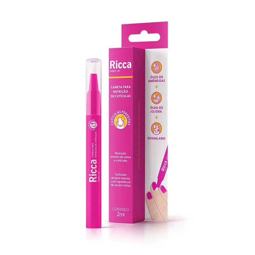Imagem de produto rosa da marca Ricca para tratar cutículas.