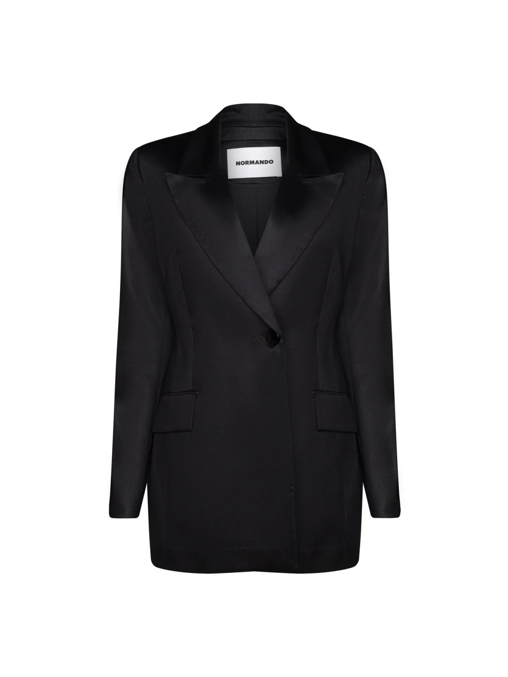 Blazer preto acetinado