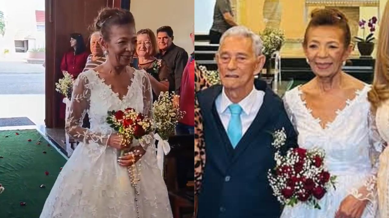 Maria Lúcia e Clemente se casaram na terceira idade