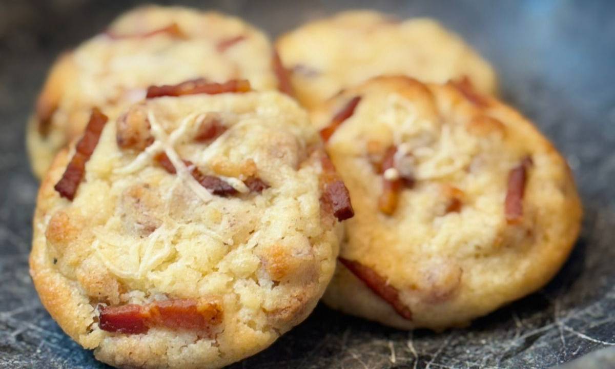 Cookies de carbonara são opção para o café ou lanchinho da tarde