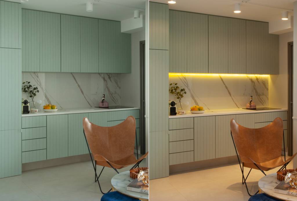 cozinhas-coloridas-iluminacao Iluminação pode ser ponto de destaque em cozinha colorida | Projeto assinado pelo escritório Lena Arquitetura