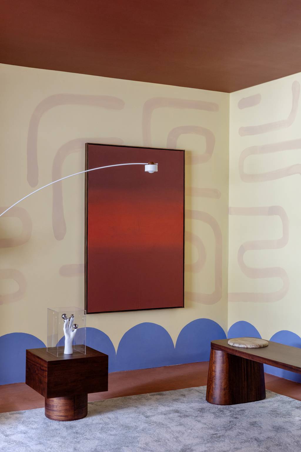 decoracao-corredor-colorido Paredes com três cores