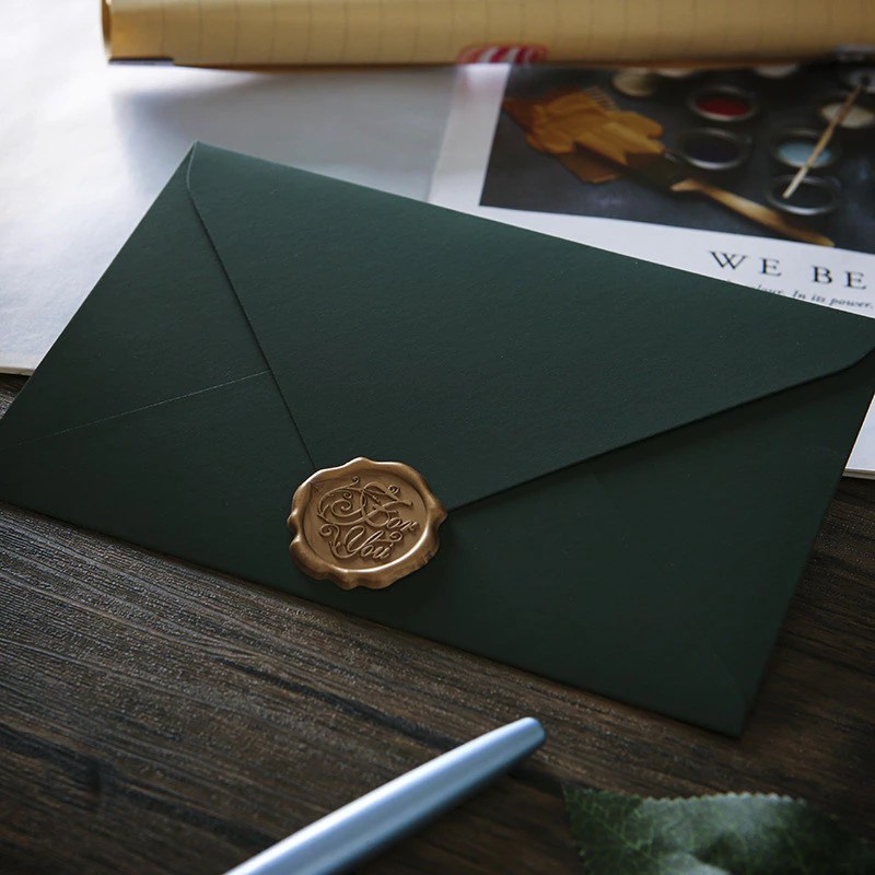 Envelope Vintage com selo tipo de cera