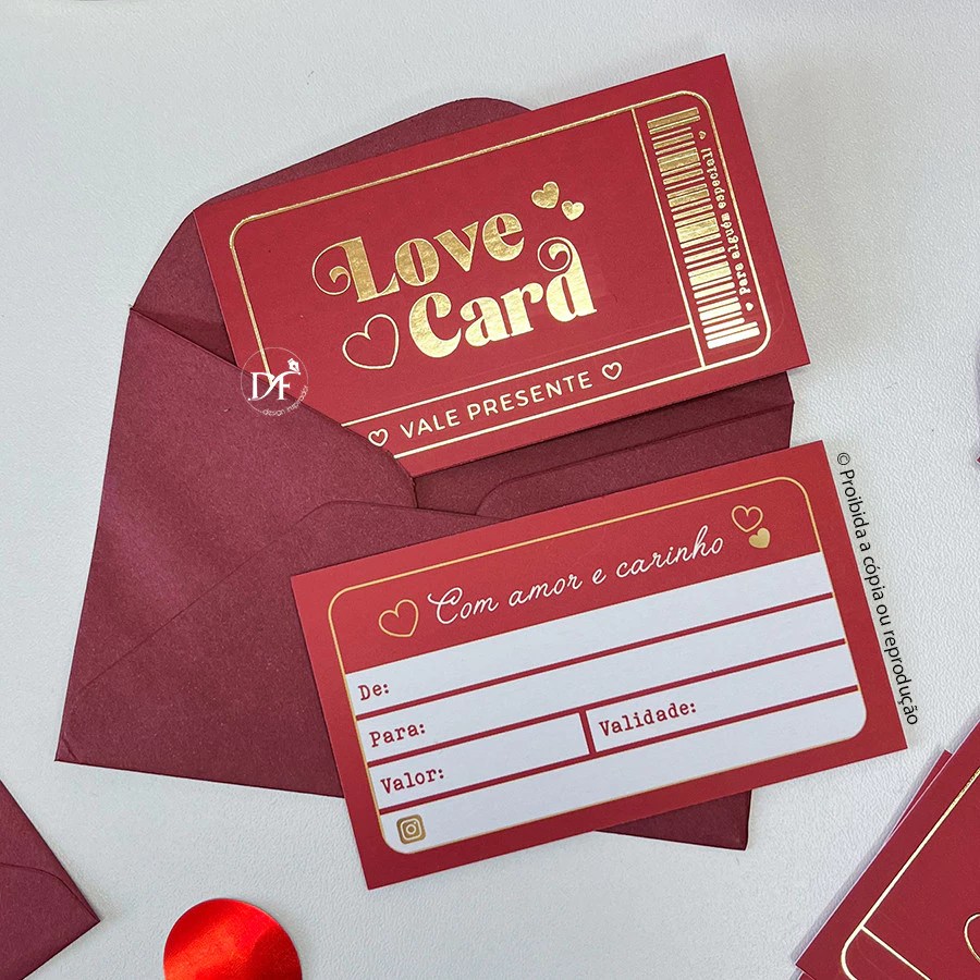 Love Card com vale presente